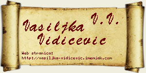 Vasiljka Vidičević vizit kartica